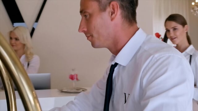 BLACKED BBC-hungry Kaisa & Eveline Seduce Hotel Employee