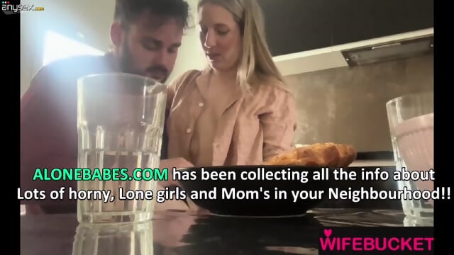 I'm late for work because of a sudden kitchen quickie with my horny wife.mp4