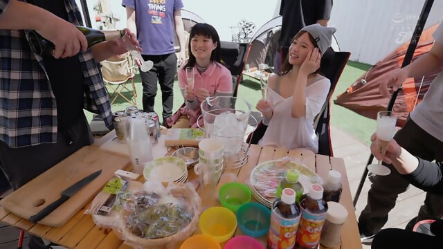 milf housewife went camping with a bunch of ojisan dude