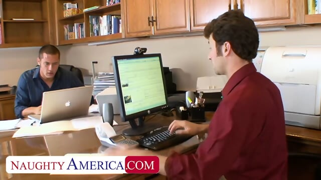 Courtney Cummz Takes On Two Big Cocks In The Office