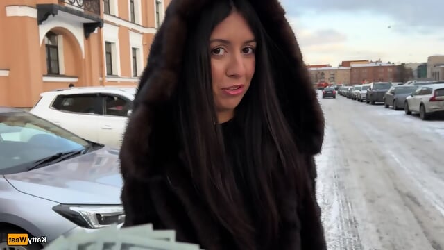 Agreed to walk with a stranger's sperm on face in a public place - Cumwalk