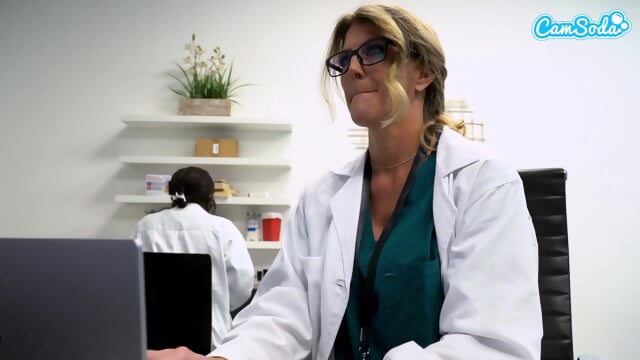 Camsoda Busty MILF Nurse Masturbates At The Office