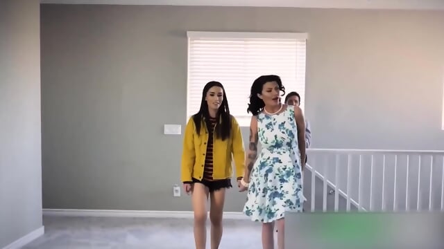 Busty Stepmom Pounds Disobedient Stepdaughter While StepDaddy Drills Her Milf Twat