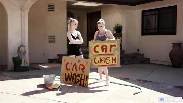 MOMMY'S GIRL Let's Try Bikini Car Washing Together! It Will Be Fun! - Christie Stevens, Emma Starletto