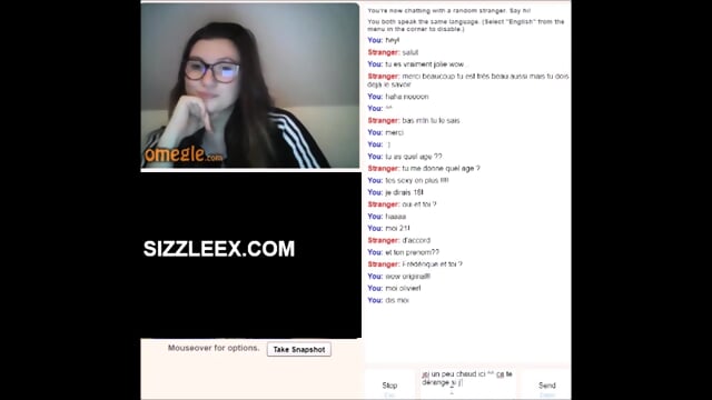Omegle 18yo french teen shows nice young tits
