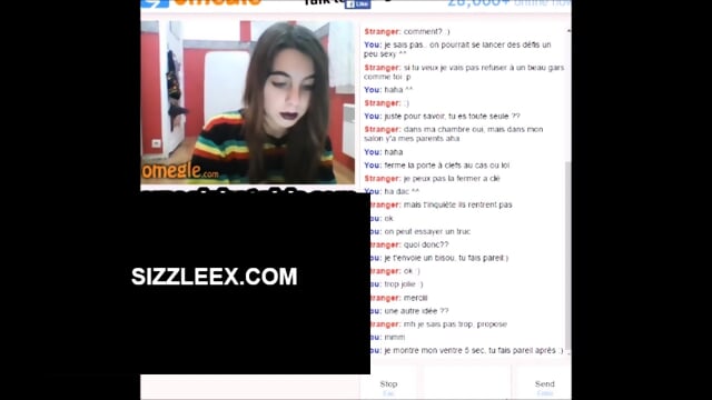 Omegle french brunette is horny