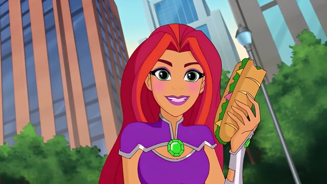 Starfire BALLBUSTING stomp to poor Lâion, Teen Titans