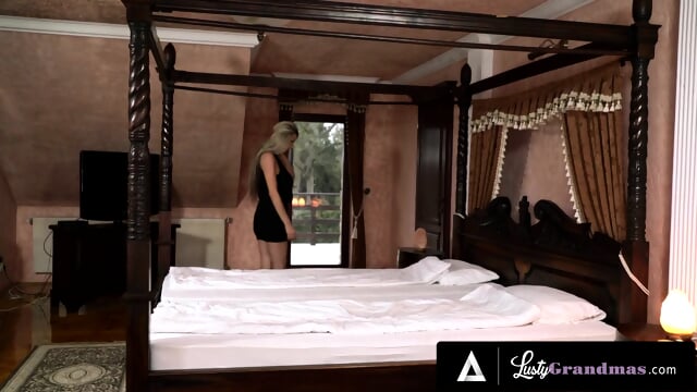 LUSTYGRANDMAS - Naughty GILF Stepmom Fucks With Her Daughter's Boyfriend To Test His Sex Skills