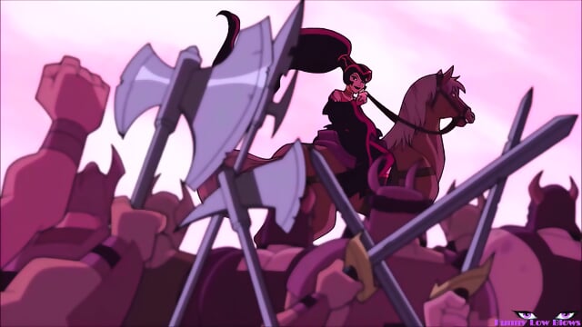 Witch Morgana BATMAN BALLBUSTING anime kick in the balls