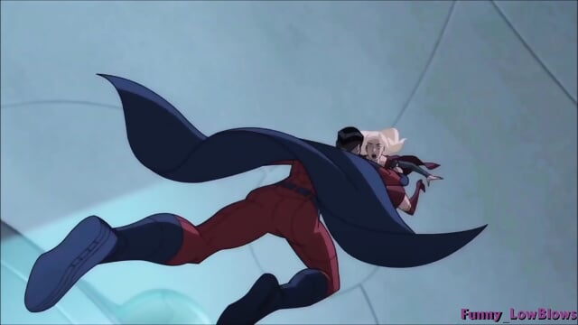 SuperGirl vs Mon El BALLBUSTING anime groin knee & nut punch