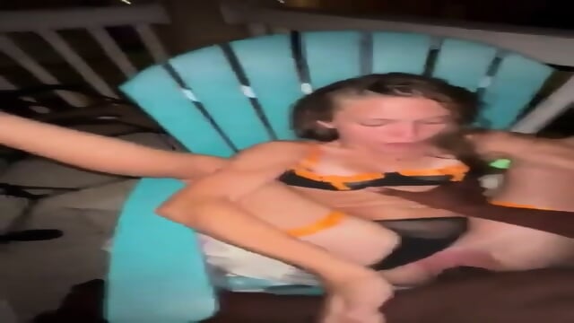 Snow bunny taking bbc