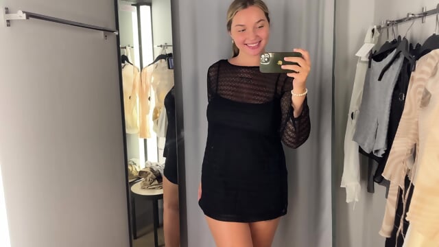 [4K] Transparent Haul in a Mall | See through Clothes