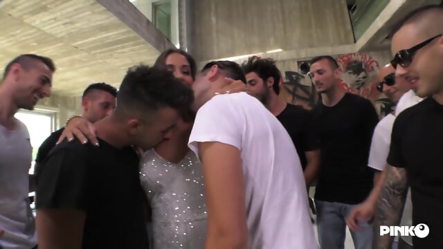 Malena Gangbang With Big And Beautiful Cocks