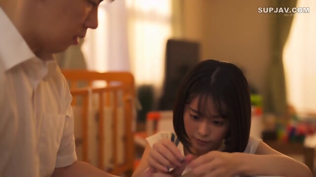 A beautiful nursery teacher from my son's nursery school and my wife and son had a secret rendezvous at home while visiting their parents' house and had sex for a week MINAMO - Minamo