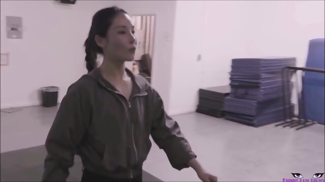 ASIAN Gina LADY COP BALLBUSTING kick in the nuts 3 times