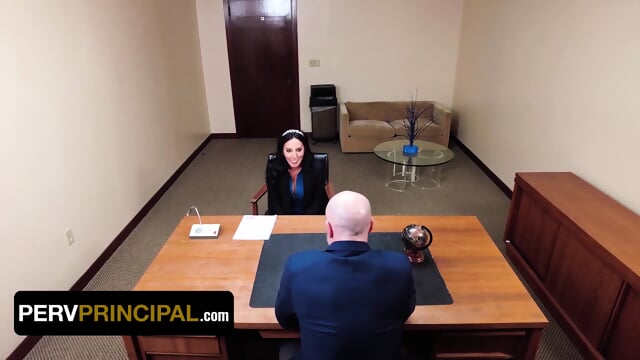 Desperate Teacher Abi James  Make A Raw Deal With The Perv Principal