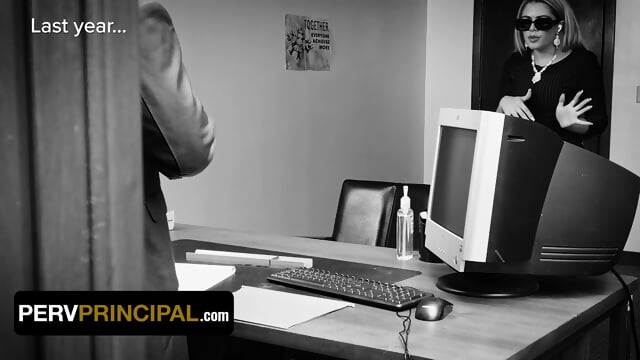 Vivianne Is Back Once More In The Perv Principalâs Office, & She  Save Her Step Daughter