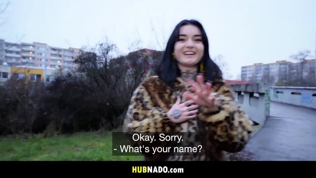 Sexy French Student Public Blowjob - Crystal Cherry, Martin Gun