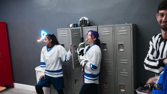 Female Hockey Team Celebrating The Good Game