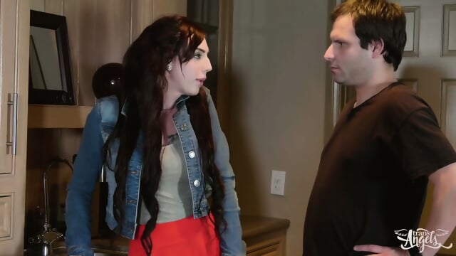 Trans Step Mom Fucks Step Son's TGirlfriend Fucking With Toys