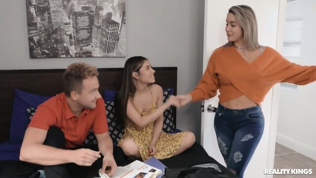 Stepmother And Nerdy Man Sharing Study buddy's Wet Pussy   Xxlayna Marie & Misty Meaner