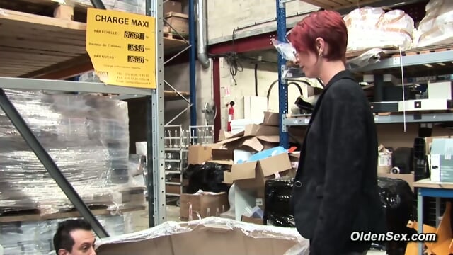 Ginger French mature business lady Katy Morlait anal fucked at two different places