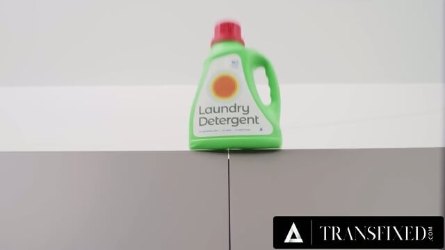 TRANSFIXED - Trans Babes Catch Cis MILF Neighbor Masturbating & Turn Laundry Day Into Wild Threesome