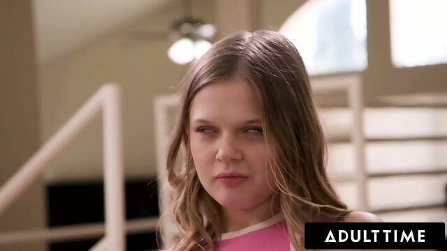 ADULT TIME - Nasty Stepsister Coco Lovelock Has First SQUIRTING ORGASM From Stepbro! FULL SCENE!