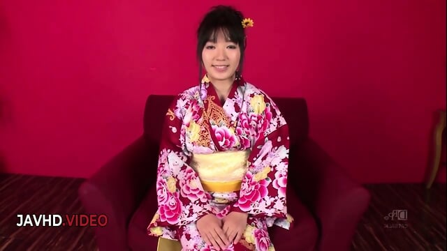 Seductive JAV Star Chiharu Gives Intense Blowjob & Kimono-Fucking Passion