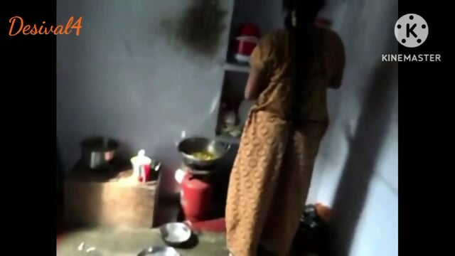 Sex with loving khadima when she's cooking food and everything is around