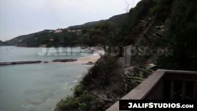 Slender Max Thrusts Cock Down Lucas Throat On Beachfront Balcony  Canadian