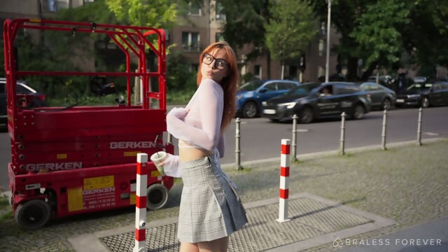 Wearing a sheer slutty outfit at the public park