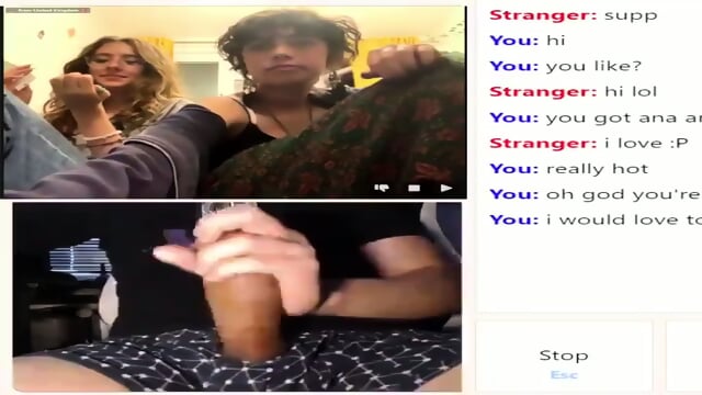 Best of Omegle , 2 best friends encountered with a huge dick ends in lesbian orgasm