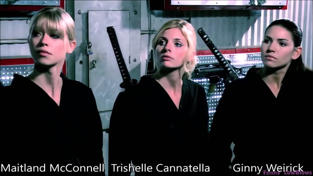 sexy NINJA GIRLS ballbusting & squeezing testicles very hard