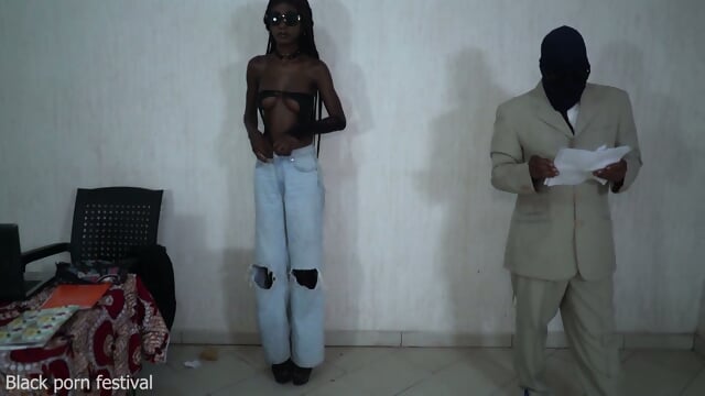 afro chick likes to undress