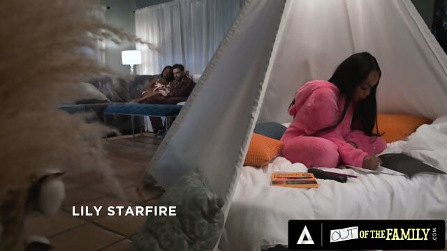 OUT OF THE FAMILY - Naughty Teen Gets Caught Masturbating By Stepdad And He Finishes The Job