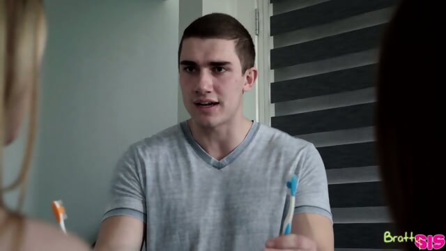 Threesome Sisters Clean House And Cock