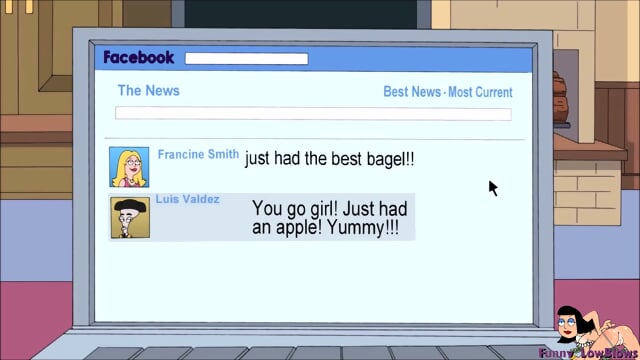 ballbusting HAYLEY kicks dad from behind, American Dad nutshot