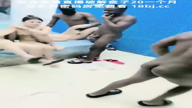 Chinese girls fucking BBC in orgy group sex