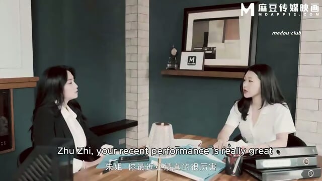 MD0315 Sexy Black Stocking Business Xiaowen Gets Oral Sex And Pulls Her  Change Contract