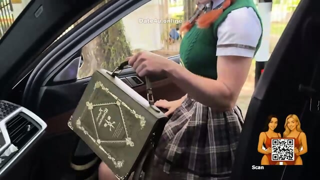 she misses the bus but never misses a dick 1px4