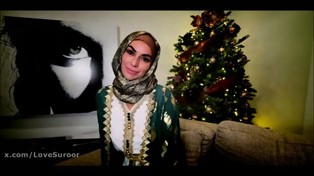 Lonely Student  Christmas Dinner By Hijab Wearing Professor Venus Valencia Forbidden Affair Ends With Balls Deep Fuck & Thick Messy Facial