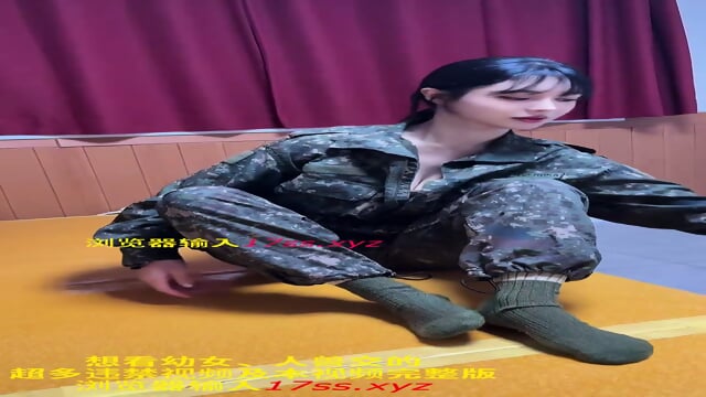 Korean in camo military uniform