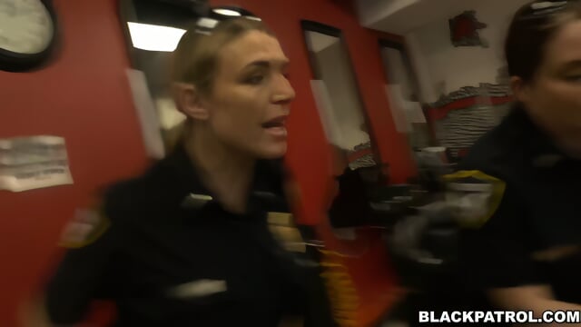 Cops Have Threesome In Barber Shop