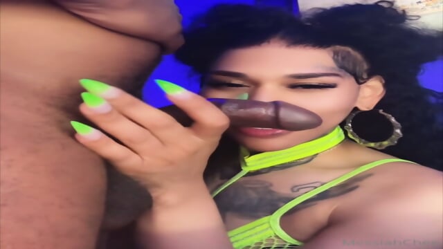 Pretty Ebony TS Messiah Enjoys A Good Pounding