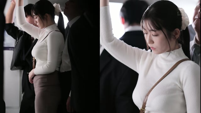 The reason I can't stop being a pervert is because of the sloppy big-breasted housewife who's so careless when she gets on the train, right? Fumika Kashiwagi