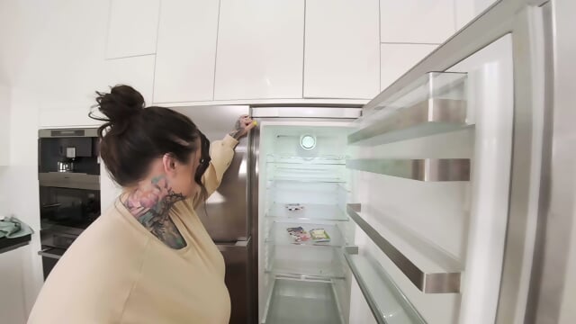 Tattooed stepmom with huge boobs fucks her stepson