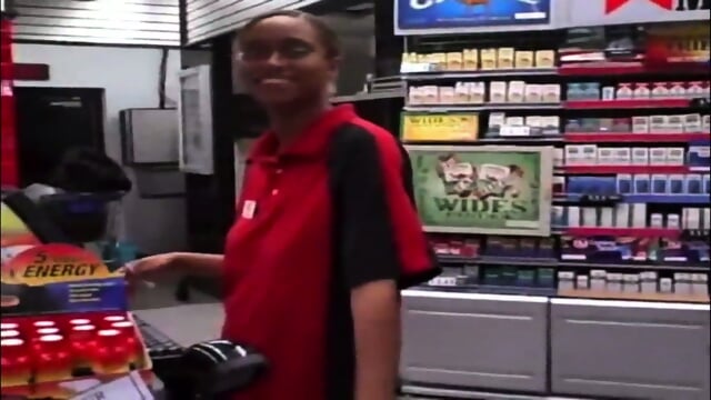 Convenience Store Clerk Swallows Cum On Her Job Because She Lost A Bet