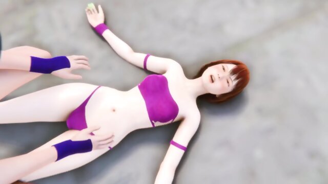 Horny fuck outstanding 3d gangbang brunette fuck