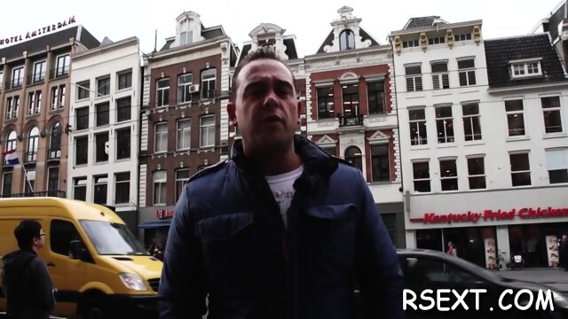 Seductive brunette Larissa and stud in this video